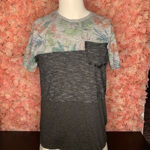 Univibe Large Black and Tropical Shirt